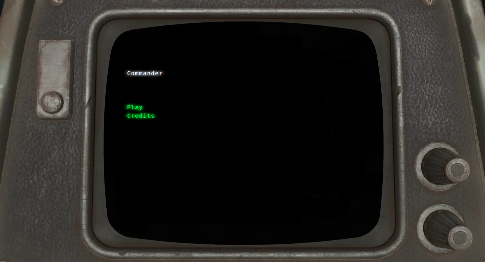 A screenshot of the start menu for Commander